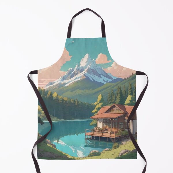 Item preview, Cozy Lofi Mountain Lake House designed and sold by DreamCraze.