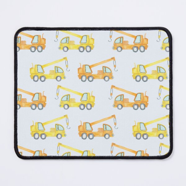 Item preview, Crane Truck Watercolor Pattern- Yellow & Orange designed and sold by Katherine Ann.