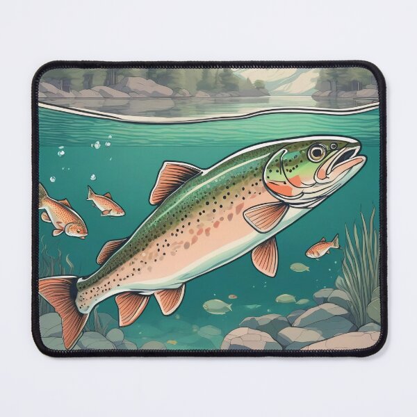 Item preview, Trout Fly Fishing Lofi Outdoor Art designed and sold by DreamCraze.