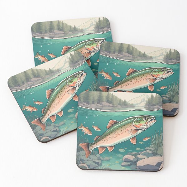 Item preview, Trout Fly Fishing Lofi Outdoor Art designed and sold by DreamCraze.