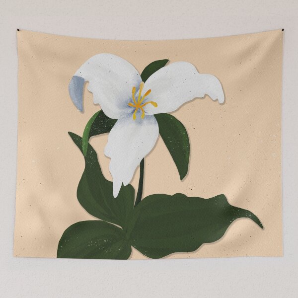 Item preview, White Trillium Botanical Illustration designed and sold by Peleegirl.