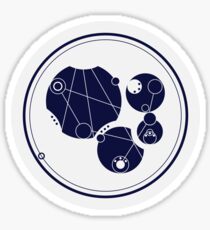 Live Long And Prosper. - in circular Gallifreyan from Doctor Who - Dark on white Sticker
