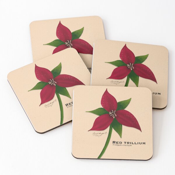 Item preview, Red Trillium Botanical Illustration designed and sold by Peleegirl.