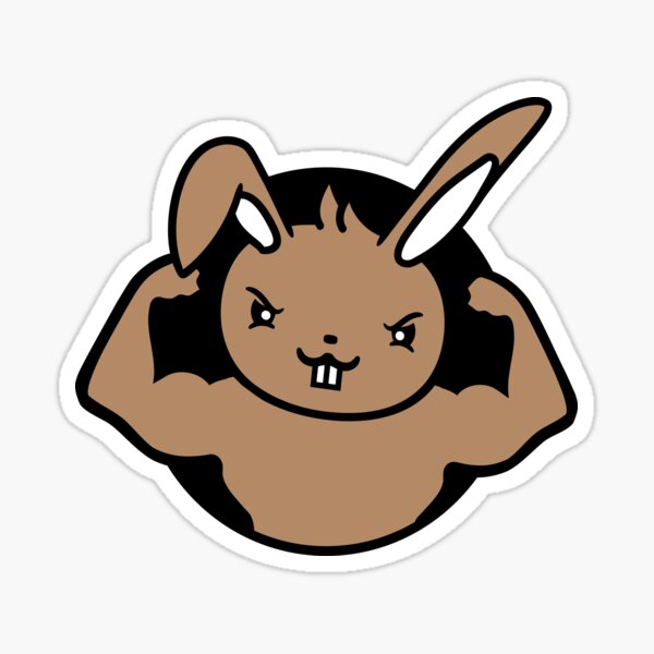 Item preview, Bunny Bodybuilder Gym Muscle Strong Fitness Biceps designed and sold by shirt-o-mat.