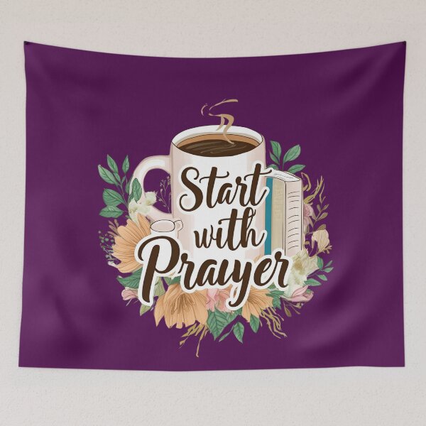 Item preview, Start with Prayer Floral Design designed and sold by BlessedHandsDesigns.