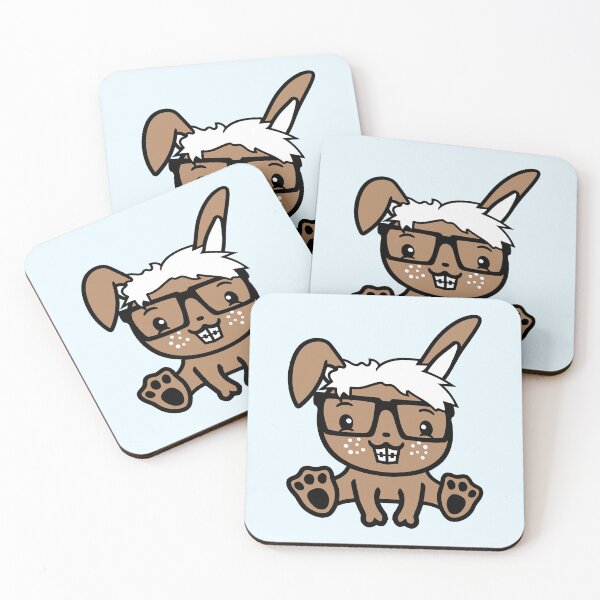 Item preview, Rabbit Nerd Geek Horn-Rimmed Glasses Smart Freak designed and sold by shirt-o-mat.