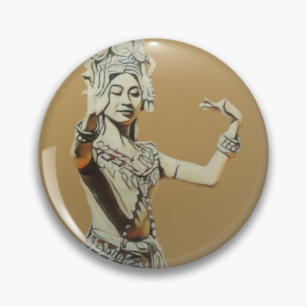 Item preview, Simple Apsara Dancer on Khaki Brown Background designed and sold by Linklandiya.