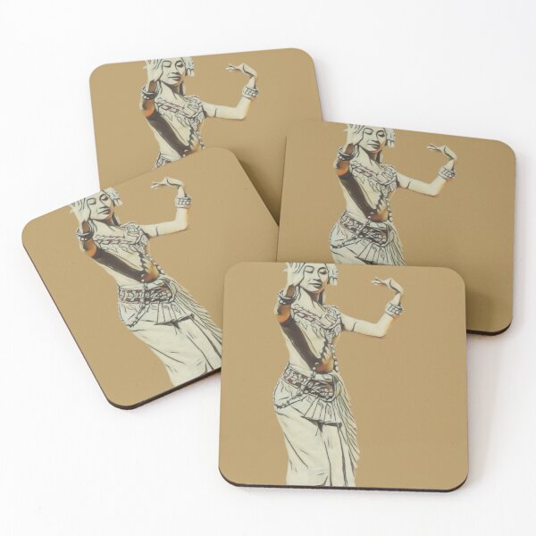 Item preview, Simple Apsara Dancer on Khaki Brown Background designed and sold by Linklandiya.