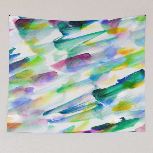 Item preview, Background with irregular oblique brushstrokes in shades of blue, green and purple designed and sold by MTShoppingLine.
