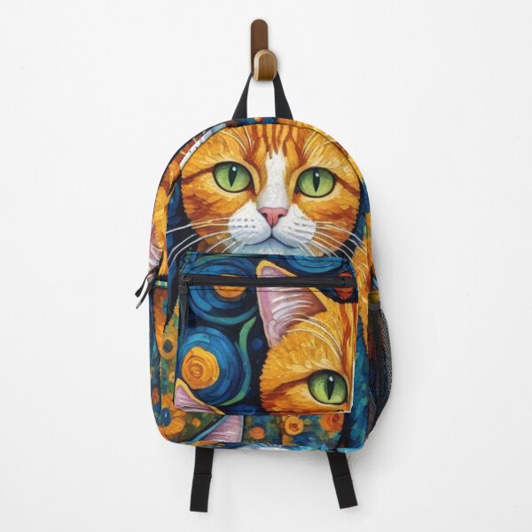 Item preview, Whimsical Patchwork cat art designed and sold by Beyond The Canvas.