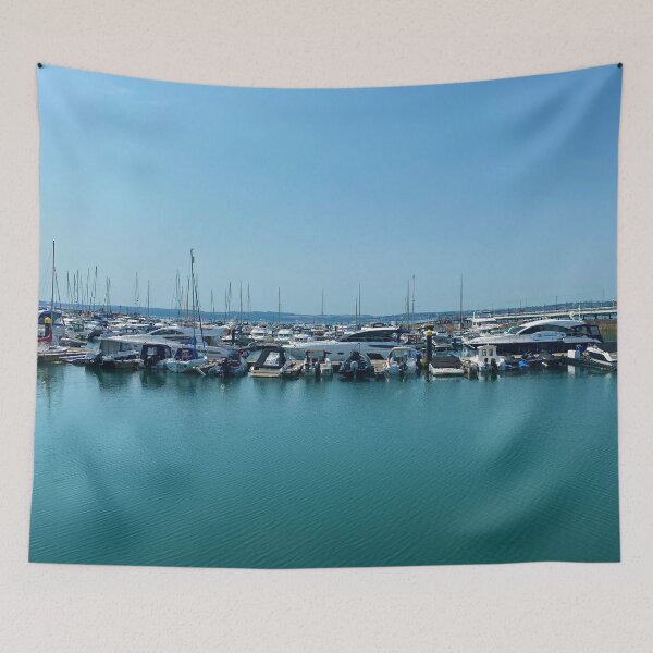 Item preview, Torquay, Devon, England | Torquay Marina with boats photography designed and sold by Lindsay Marie Patterns.