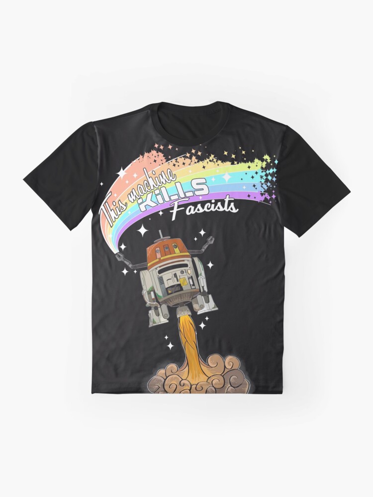 Imagen 4 de 5, Camiseta gráfica con la obra Este droide mata fascistas - Star Wars Rebels Chopper, diseñada y vendida por GeekandArtsy.