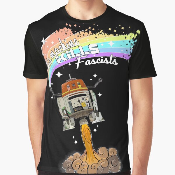 Vista previa del artículo con la obra «Este droide mata fascistas - Star Wars Rebels Chopper», diseñado y vendido por GeekandArtsy.