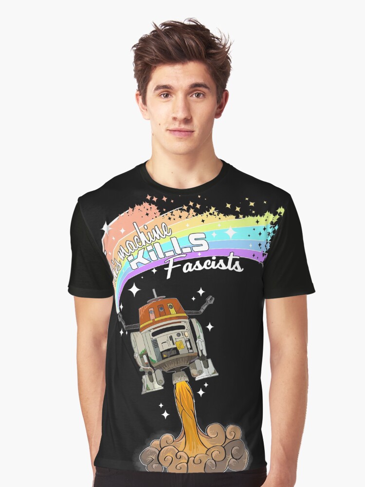 Imagen 1 de 5, Camiseta gráfica con la obra Este droide mata fascistas - Star Wars Rebels Chopper, diseñada y vendida por GeekandArtsy.