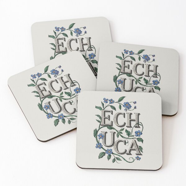Item preview, Echuca Floral Engraving – Elegant Botanical Vintage Lettering Design designed and sold by SwanAndStone.