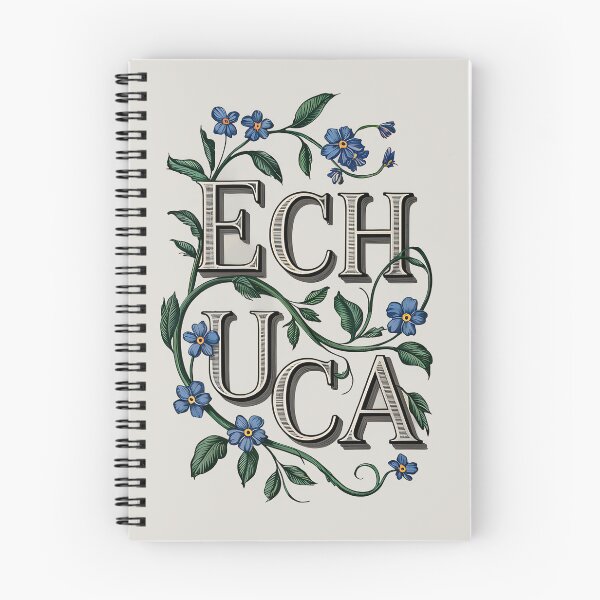Item preview, Echuca Floral Engraving – Elegant Botanical Vintage Lettering Design designed and sold by SwanAndStone.