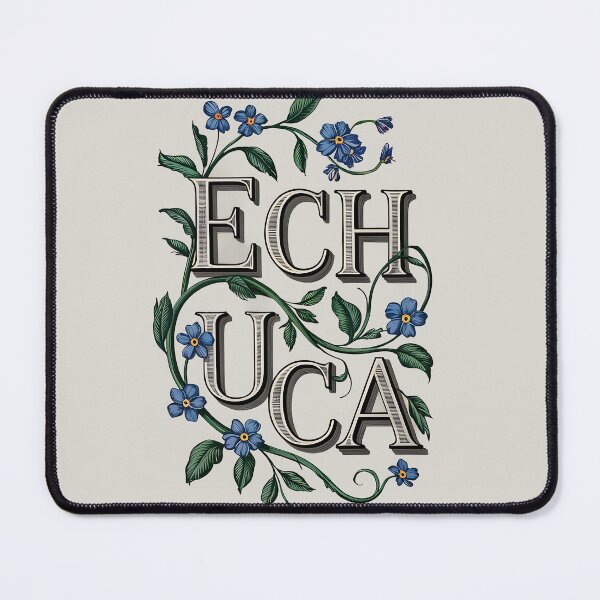Item preview, Echuca Floral Engraving – Elegant Botanical Vintage Lettering Design designed and sold by SwanAndStone.