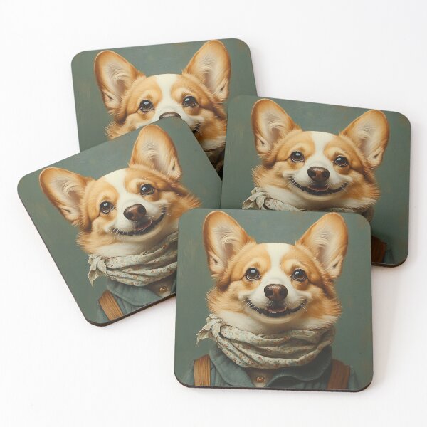 Item preview, Stylish Corgi Wearing Winter Scarf - Dog & Animal Art designed and sold by Chrisjeffries24.