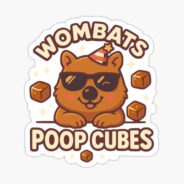 Vista previa del artículo con la obra «Camiseta con cubos de popó de wombat: divertida y tierna cita de wombat», diseñado y vendido por JackCurtis1991.