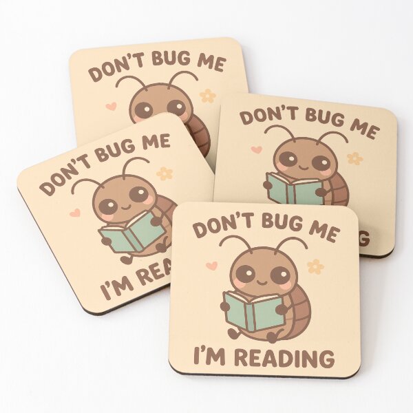 Item preview, Don’t Bug Me I’m Reading – Cute Kawaii Cockroach Book Lover bookish Design designed and sold by Fantasy Cache.