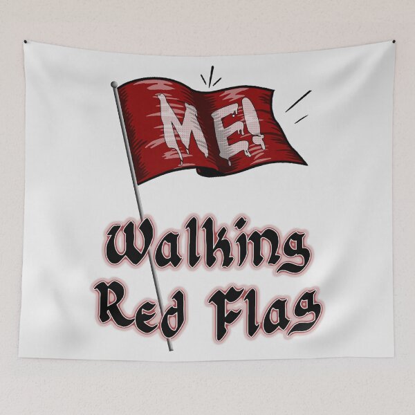 Item preview, Walking Red Flag – Bold Toxic Humor designed and sold by SHHCreations.