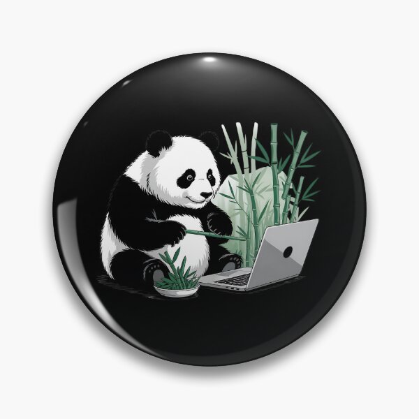 Item preview, Panda on Laptop – Productivity with a Taste of Comfort. designed and sold by ATOTI.
