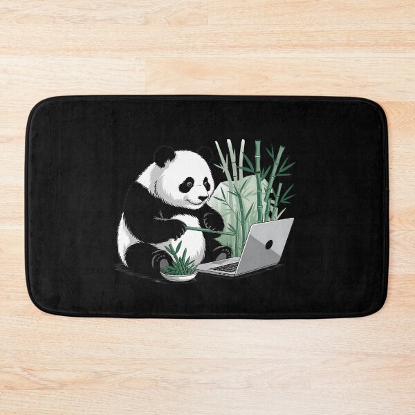 Item preview, Panda on Laptop – Productivity with a Taste of Comfort. designed and sold by ATOTI.