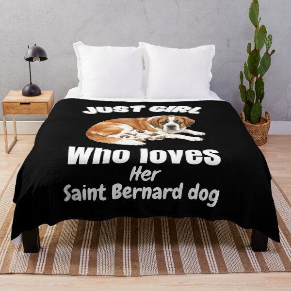 Item preview, Just girl who loves her saint Bernard dog designed and sold by Fateh-Kro ⭐⭐⭐⭐⭐.