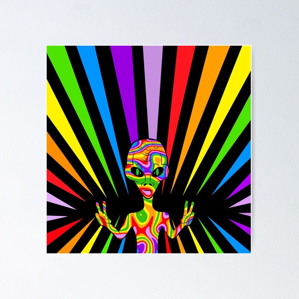 Item preview, Edm Electronic Dance Music Psychedelic Alien designed and sold by Sartoris Art.