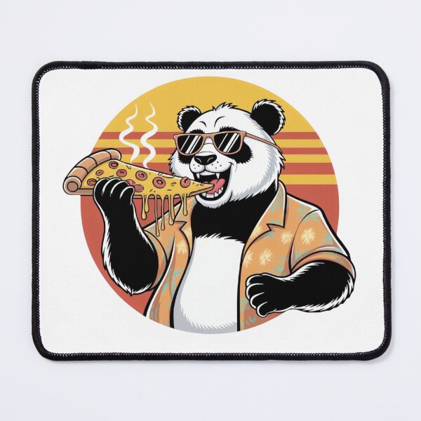 Item preview, Retro Pizza eater Panda designed and sold by ARTReMi.