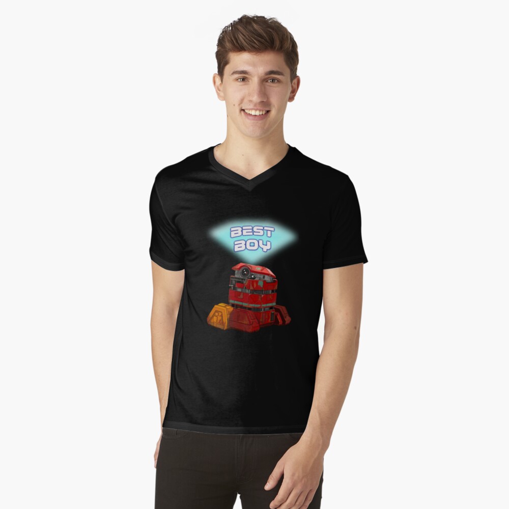 Vista previa del artículo con la obra «Camiseta de cuello en V», diseñado y vendido por GeekandArtsy.