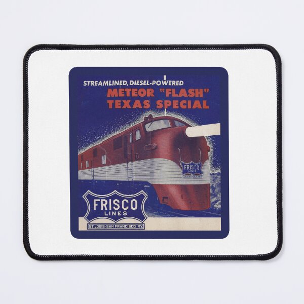 Artikelvorschau, Vintage Frisco Railroad – stromlinienförmig, mit Dieselantrieb – Meteor Flash und Texas Special entworfen und verkauft von QuayTradingCo.