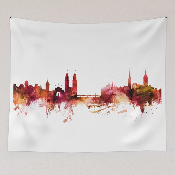 Item preview, Zurich Suiza Skyline designed and sold by ArtPrints.