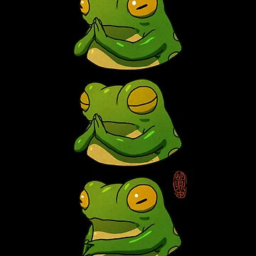 Artwork thumbnail, out of patience frog asian style artwork by DingHuArt