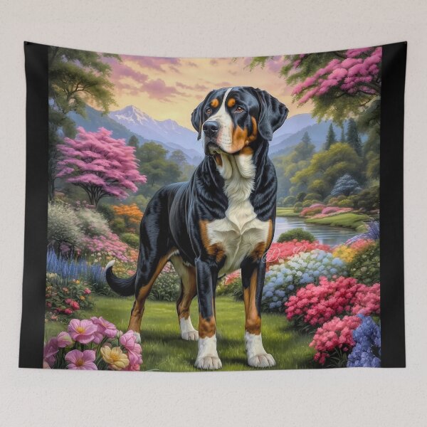 Item preview, Tyson Greater Swiss Mountain Dog Portrait designed and sold by Heart and Soul Studio.