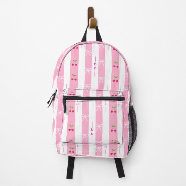 Item preview, Pearl Bow & Cherry Heart – Soft Girl Stripes Aesthetic designed and sold by Sweet-A-Dsignz.