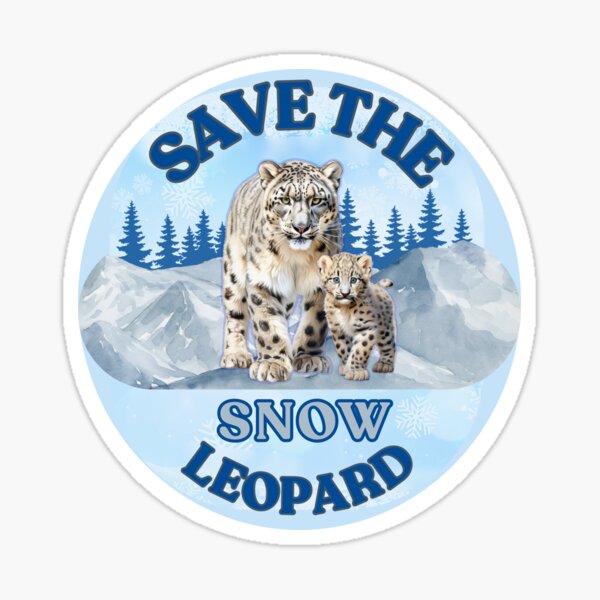 Item preview, Save the Snow Leopard, Ghost of the Vanishing Peaks designed and sold by Endangered Species Heroes.