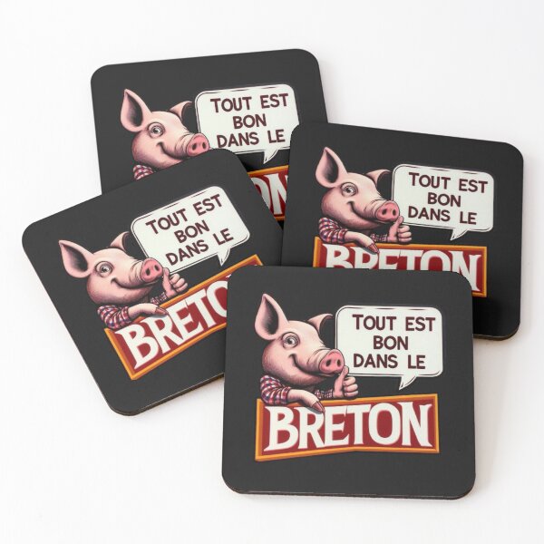 Item preview, France French Bretagne Brittany Funny Breton Pig Cartoon - Proud Regional Humor designed and sold by latelierdechris.