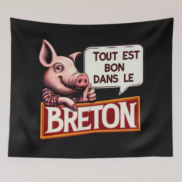 Item preview, France French Bretagne Brittany Funny Breton Pig Cartoon - Proud Regional Humor designed and sold by latelierdechris.