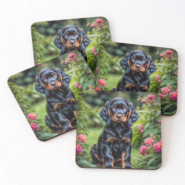 Item preview, Hilda Gordon Setter Puppy Portrait designed and sold by Heart and Soul Studio.