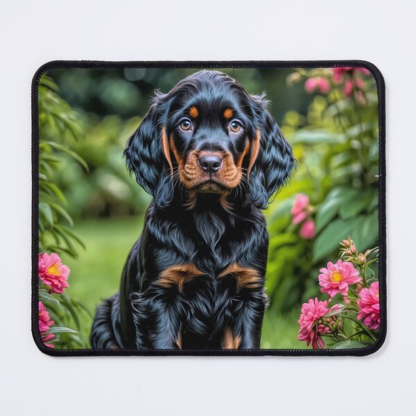 Item preview, Hilda Gordon Setter Puppy Portrait designed and sold by Heart and Soul Studio.