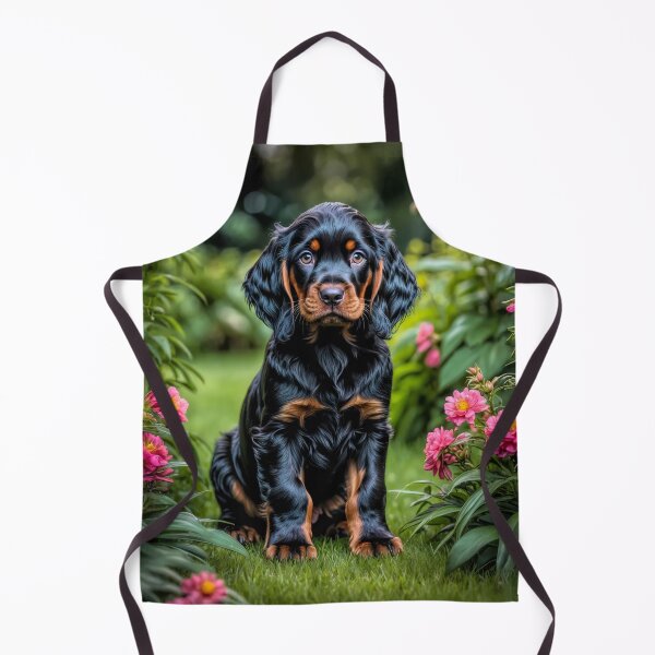 Item preview, Hilda Gordon Setter Puppy Portrait designed and sold by Heart and Soul Studio.