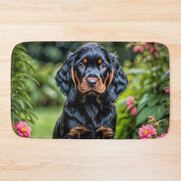 Item preview, Hilda Gordon Setter Puppy Portrait designed and sold by Heart and Soul Studio.