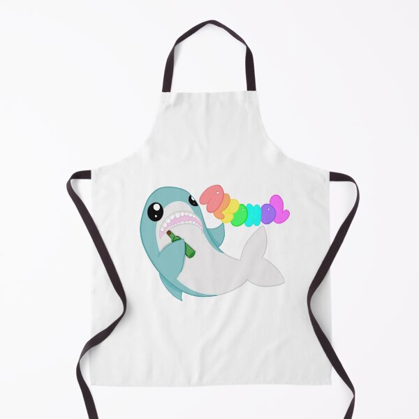 Item preview, A very drunk shark white background designed and sold by CreationsByFey.