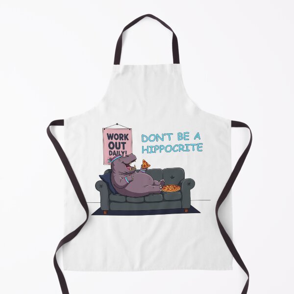 Item preview, Don’t Be a Hippo-Crite! - Funny Hippo Workout Poster designed and sold by amithachapa.