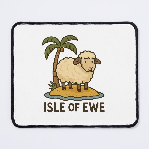 Item preview, Isle of Ewe – Cute Sheep Island Pun Design designed and sold by Sventek.