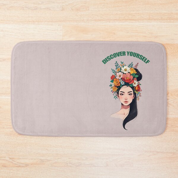 Item preview, discover yourself positive quotes gif floral woman designed and sold by La Loca.