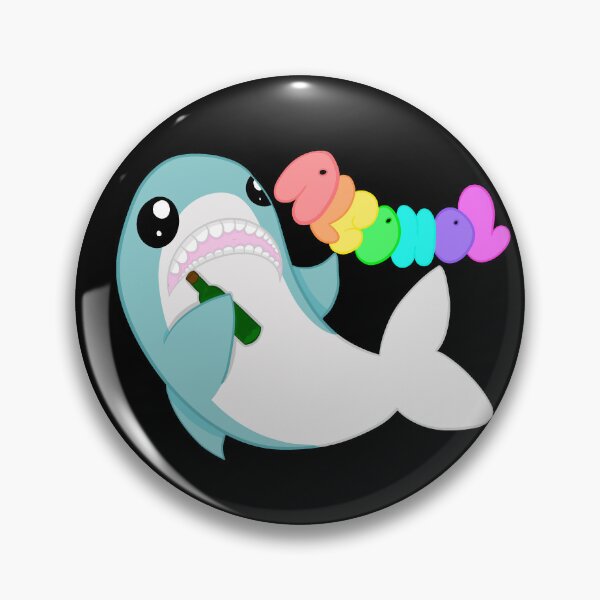 Item preview, A very drunk shark black background designed and sold by CreationsByFey.