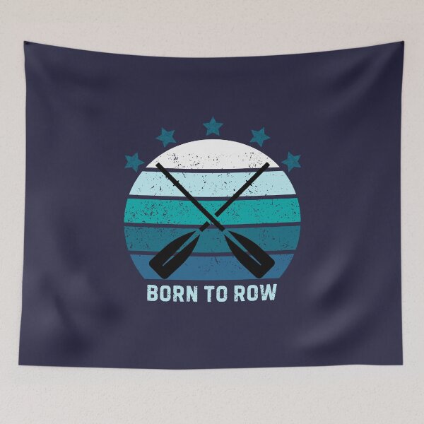 Item preview, Born To Row Motivational Retro Sunset Rowing designed and sold by StrideSuccess.