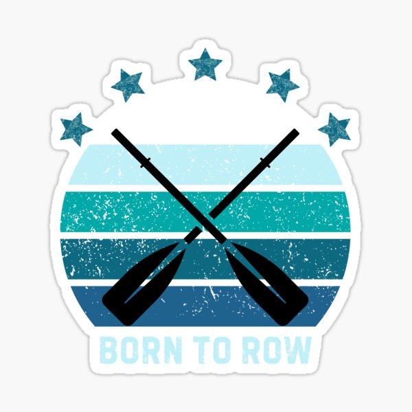 Item preview, Born To Row Motivational Retro Sunset Rowing designed and sold by StrideSuccess.